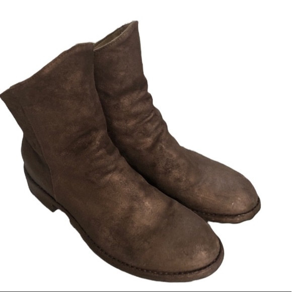 Officine Creative Metallic Leather Ankle Bootie - Picture 1 of 9